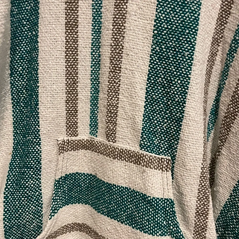 Iguana Jack Poncho white/turquoise/tan Size XL